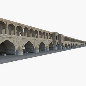 Si-o-seh Pol Bridge of 33 Arches 3D Model