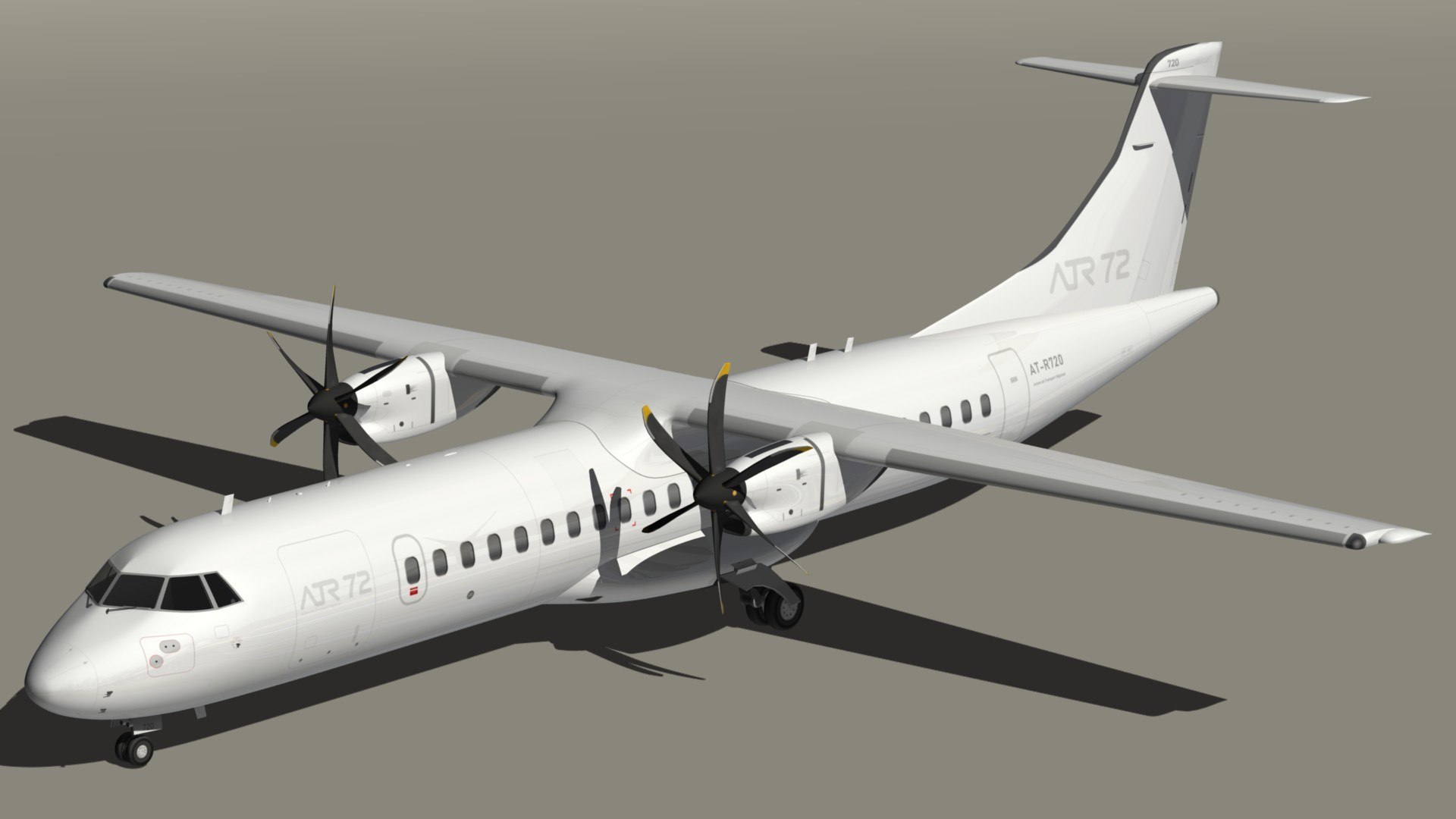 ATR 72 White Livery 3D Model - TurboSquid 1834249