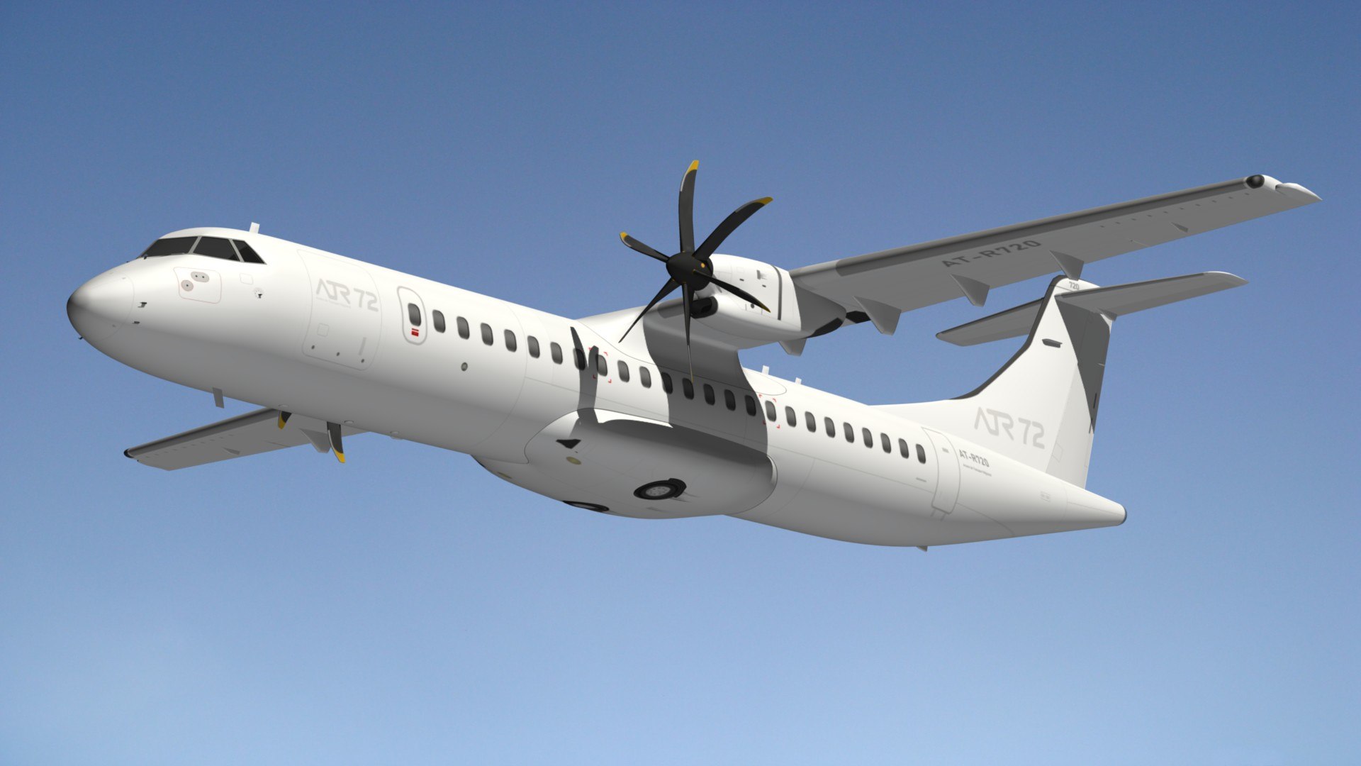 ATR 72 White Livery 3D Model - TurboSquid 1834249