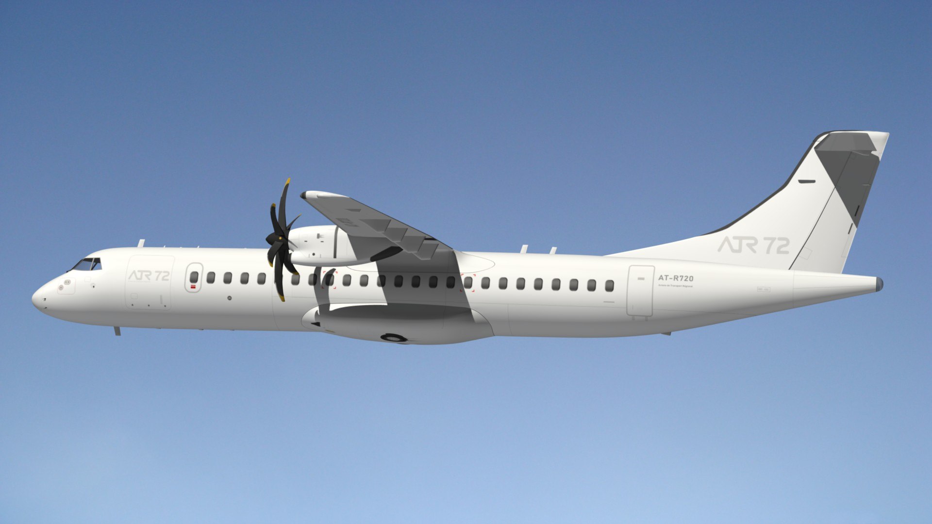 ATR 72 White Livery 3D model - TurboSquid 1834249