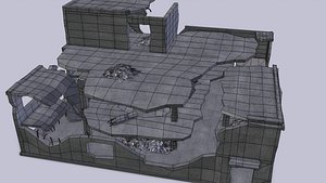 3d model ruined building
