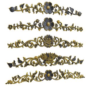 3D 5 Low-Poly Ornament Vol 06-1 model