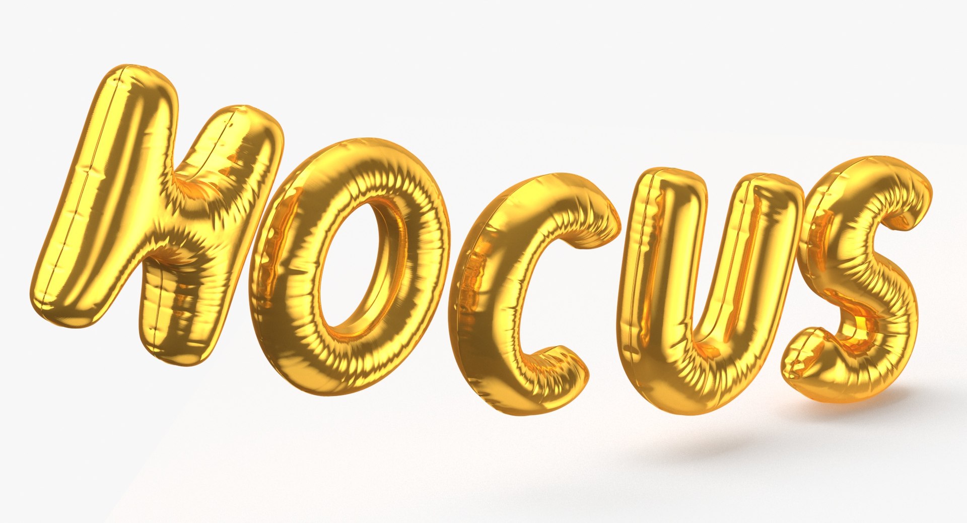 3D Foil Baloon Words HOCUS POCUS Gold - TurboSquid 1740116