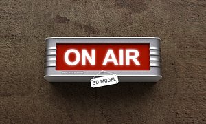 3D Retro Studio Light Signs model