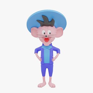 3D Rat Boy Cartoon