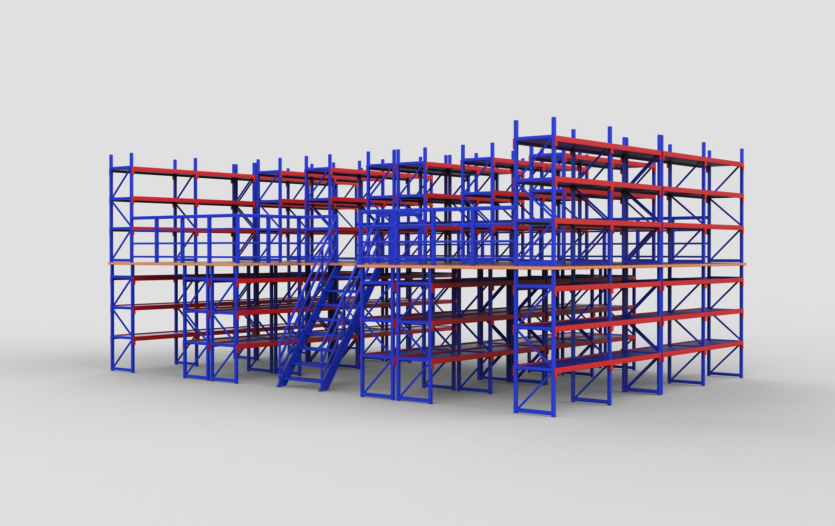 Industrial Mezzanine Floor Rack 3D Model 3D - TurboSquid 2468245
