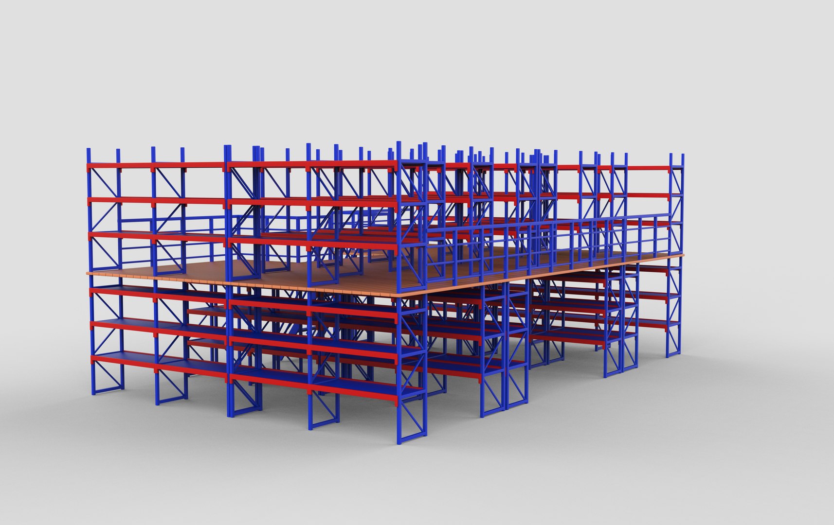 Industrial Mezzanine Floor Rack 3D Model 3D - TurboSquid 2468245