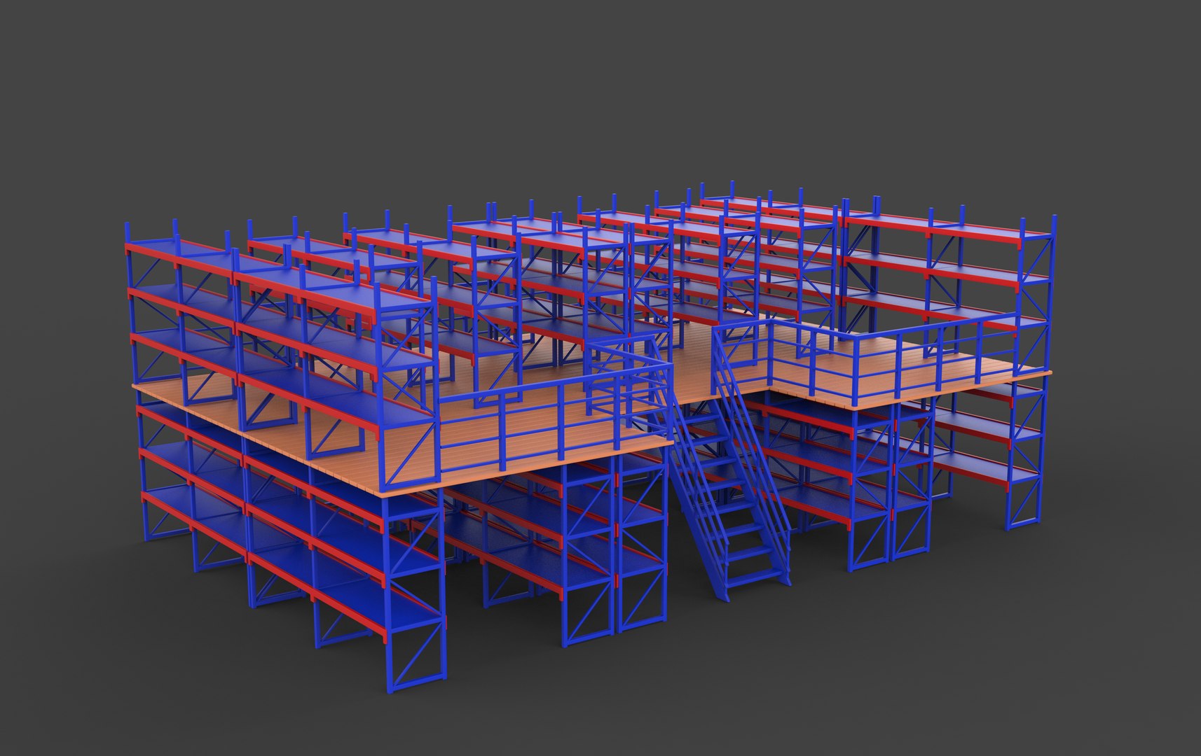 Industrial Mezzanine Floor Rack 3D Model 3D - TurboSquid 2468245