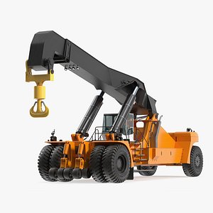 Reachstacker Container Loader Rigged for Cinema 4D 3D model