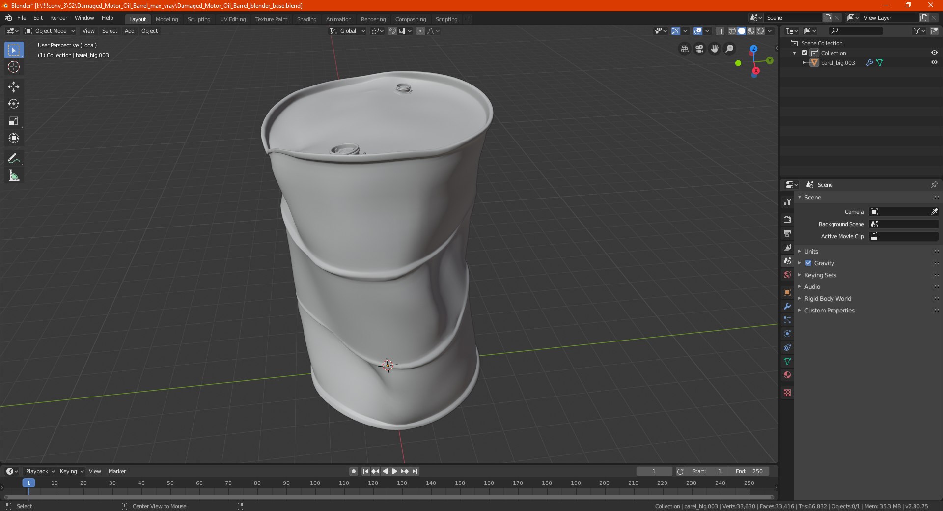damaged motor oil barrel 3D https://p.turbosquid.com/ts-thumb/wr/nRUBPk/Ii/damagedmotoroilbarrelmb3dmodel023/jpg/1615340937/1920x1080/fit_q87/28fa7667ceb7999d767b949c6bc6058692113629/damagedmotoroilbarrelmb3dmodel023.jpg