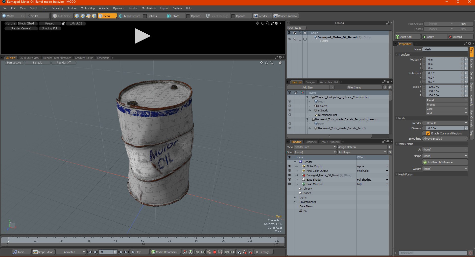 damaged motor oil barrel 3D https://p.turbosquid.com/ts-thumb/wr/nRUBPk/yp/damagedmotoroilbarrelmb3dmodel024/jpg/1615340942/1920x1080/fit_q87/af502bbd5be6224b715c9446e44a92676c6858b4/damagedmotoroilbarrelmb3dmodel024.jpg