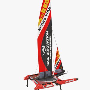 3D Yacht Hydrofoil Sailing Boat 02 Black All PBR Unity UE Textures Included