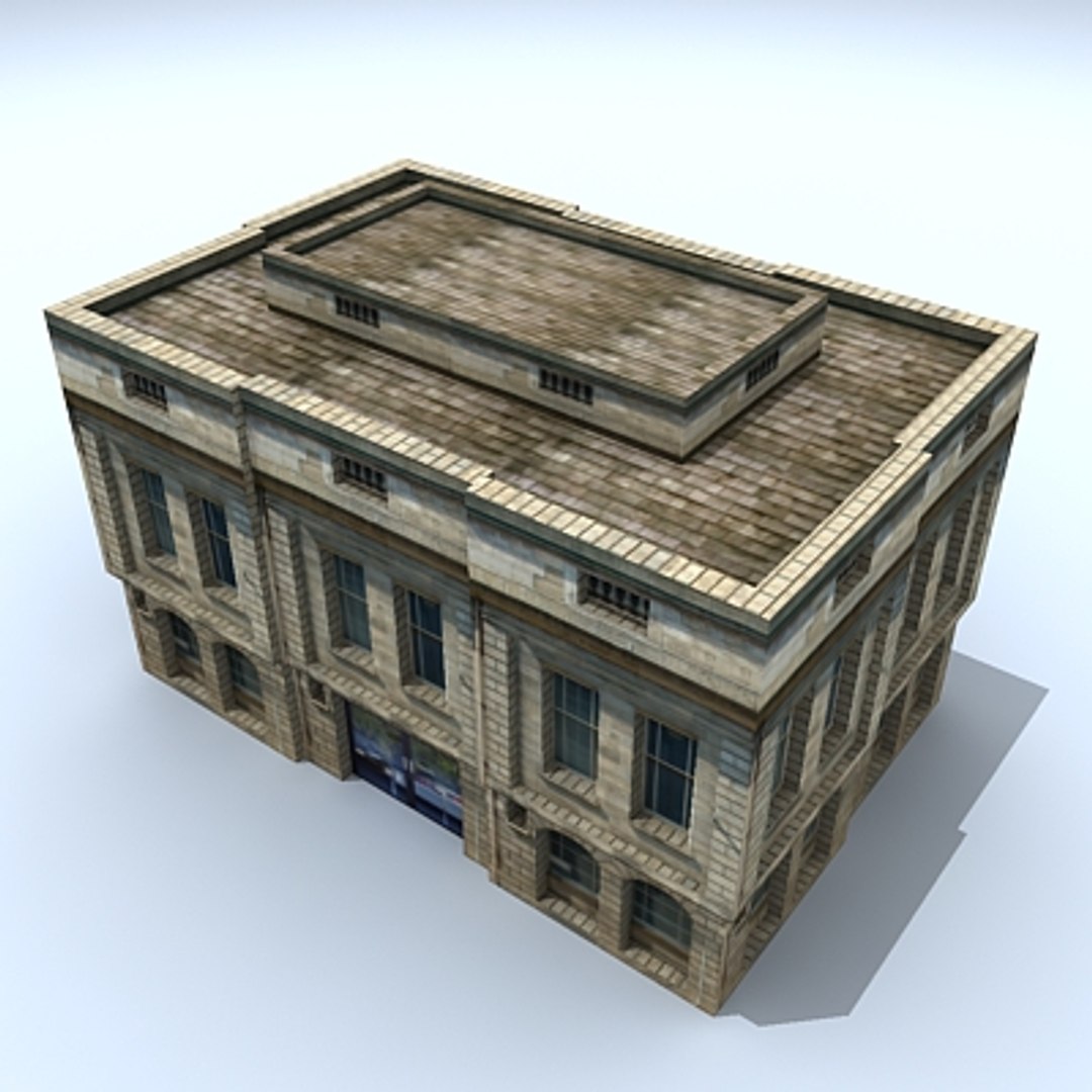 3d Model Of Building House Shop