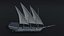 3D Low-poly Cartoon medieval fantasy ship 2 Polygonal Style model