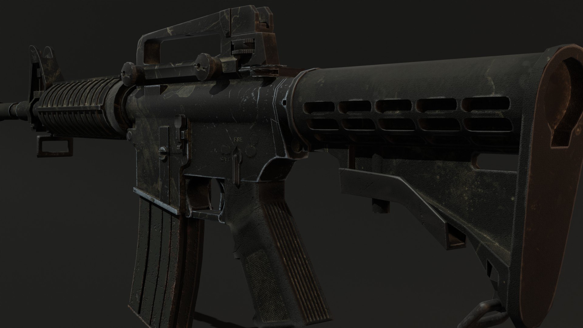 Assault Rifle M15 3D Model - TurboSquid 2104828