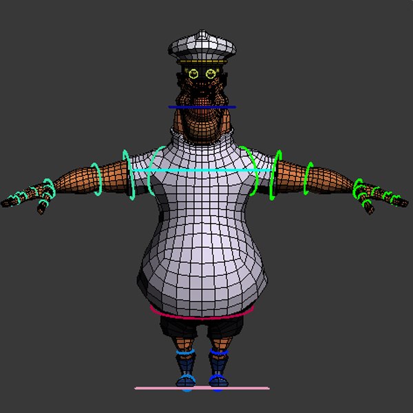 3d captain rig model