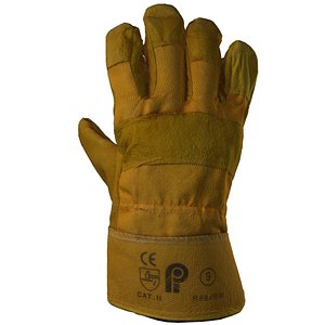 protective gloves yellow suede