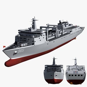 3D Hulun Lake supply ship side number 965 China PLA model