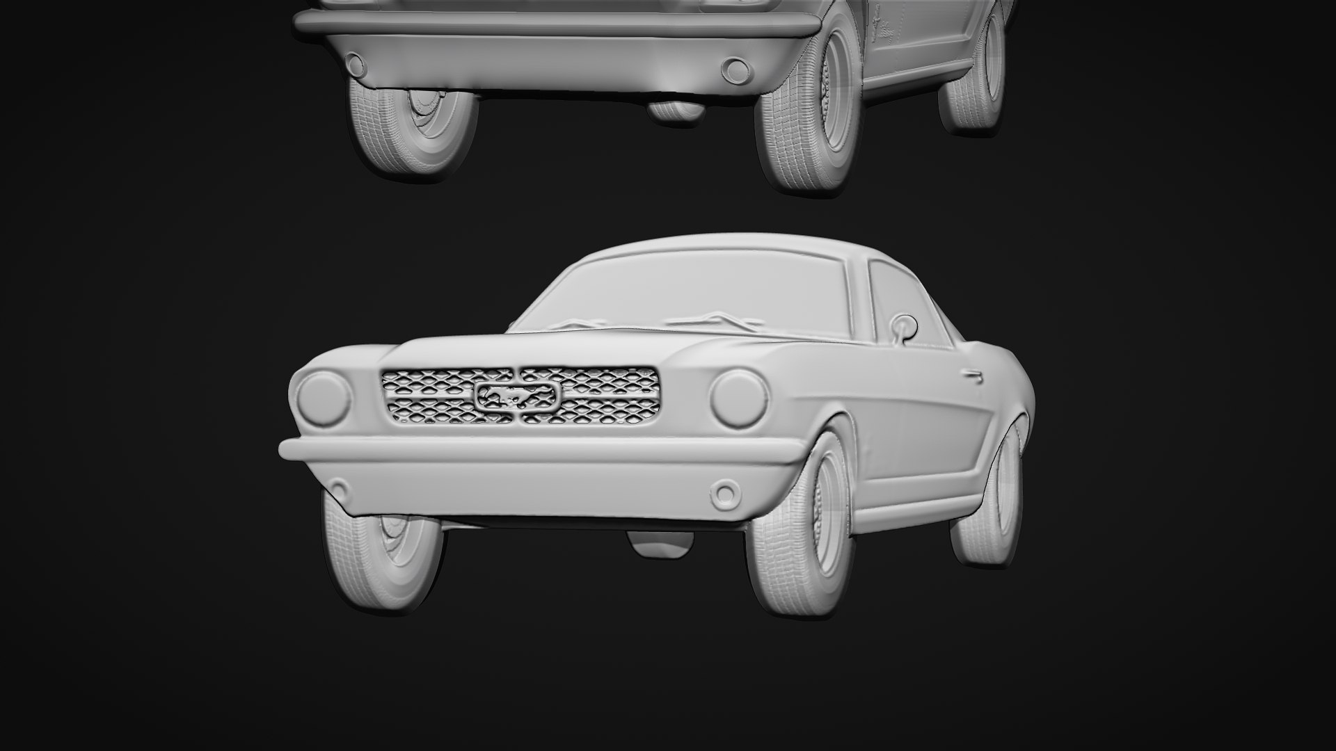 3D Mustang Car Bas Relief 3d Print And Cnc Carving Model - TurboSquid ...