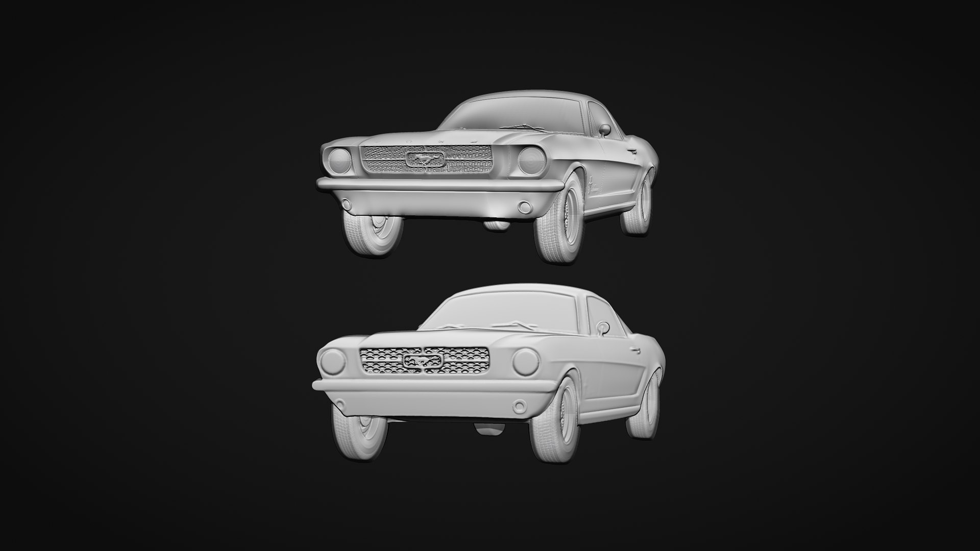 3D Mustang Car Bas Relief 3d Print And Cnc Carving Model - TurboSquid ...