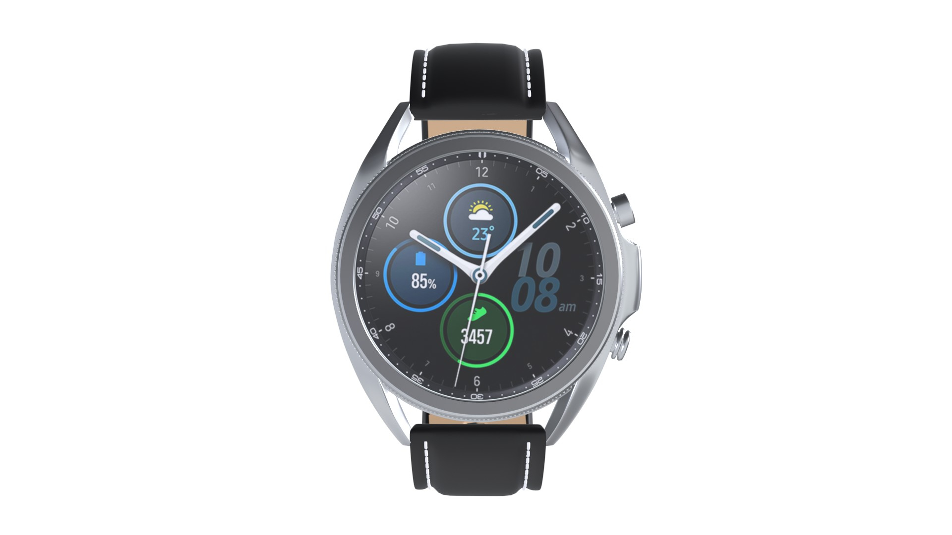 Samsung Galaxy Watch 3 - Classic Mystic Silver Model - TurboSquid 1934944