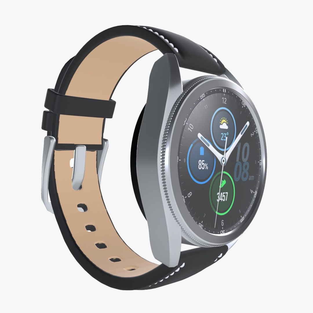 Samsung Galaxy Watch 3 - Classic Mystic Silver model - TurboSquid 1934944