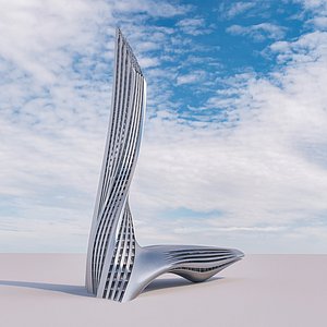 3D futuristic building 21