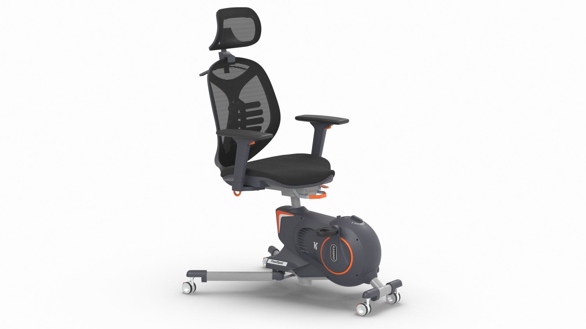 Office Fitness Chair Gray 3D model preview