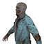 3d zombie rigged modeled model