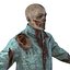 3d zombie rigged modeled model