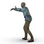 3d zombie rigged modeled model