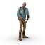 3d zombie rigged modeled model
