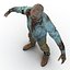 3d zombie rigged modeled model