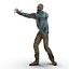 3d zombie rigged modeled model