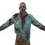 3d zombie rigged modeled model