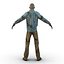 3d zombie rigged modeled model
