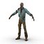 3d zombie rigged modeled model