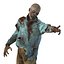 3d zombie rigged modeled model