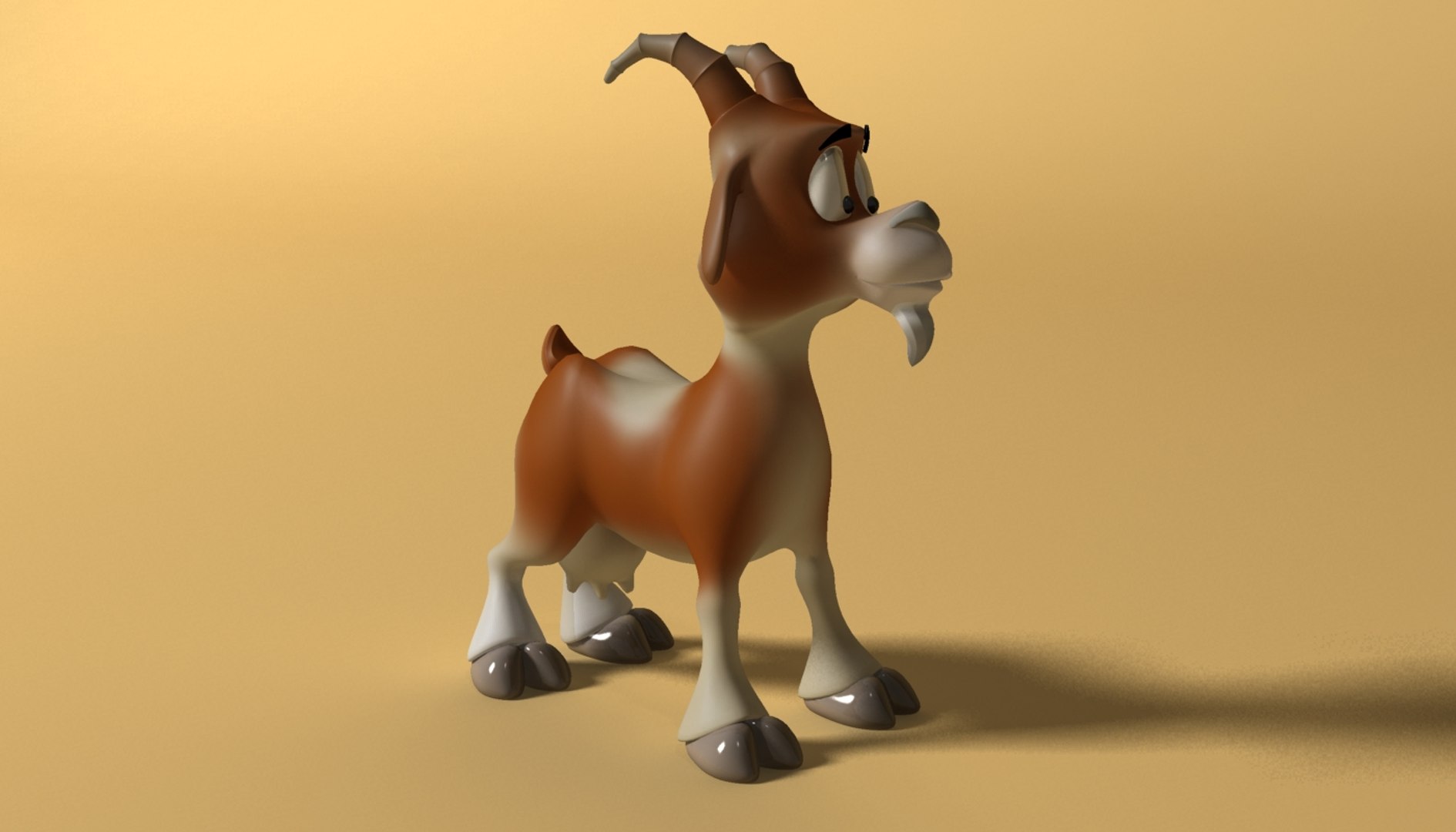 3D Model Cartoon Goat Rigged And Animated - TurboSquid 1161775