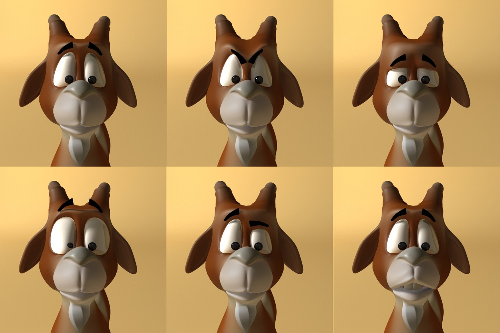 3D Model Cartoon Goat Rigged And Animated - TurboSquid 1161775