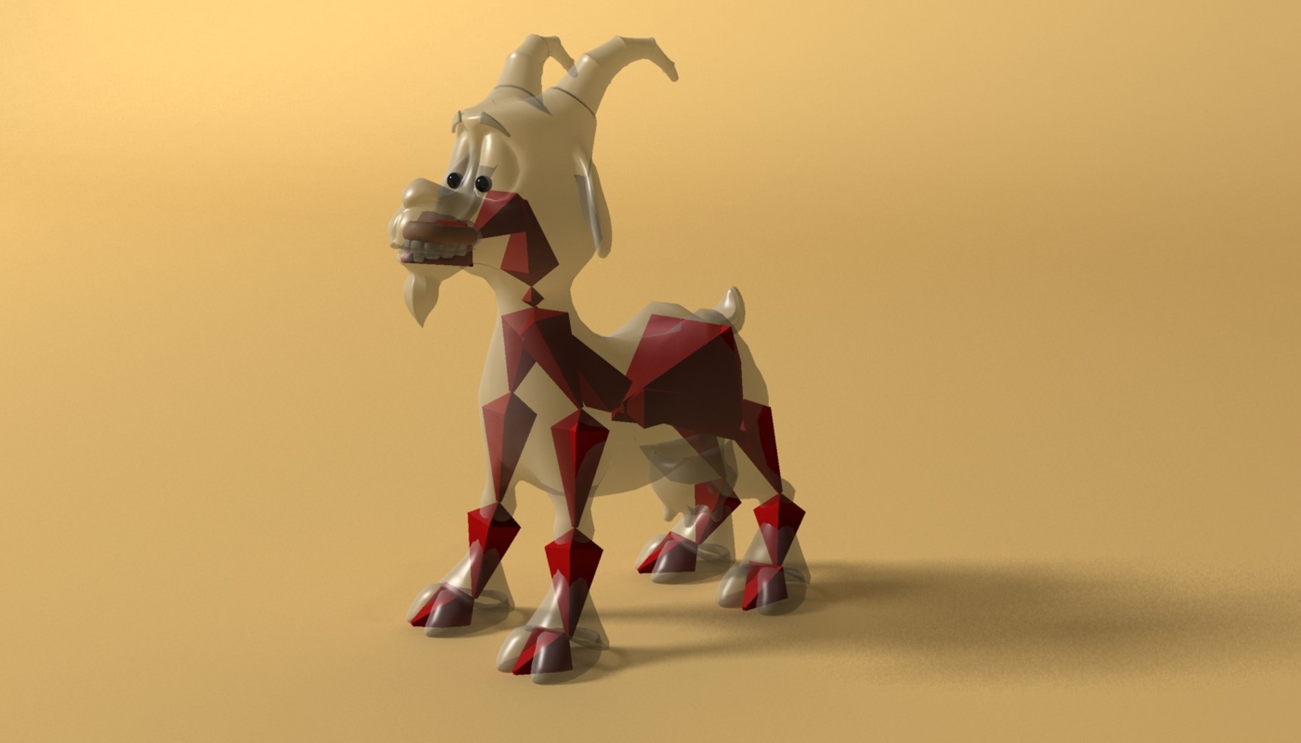 3D Model Cartoon Goat Rigged And Animated - TurboSquid 1161775