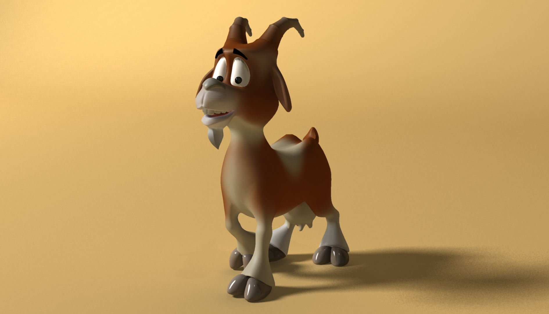 3D Model Cartoon Goat Rigged And Animated - TurboSquid 1161775