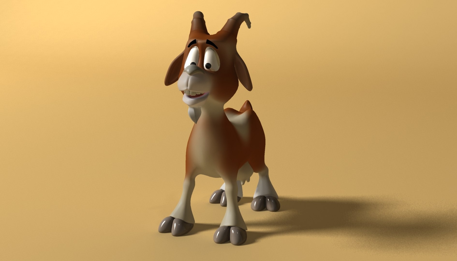 3D Model Cartoon Goat Rigged And Animated - TurboSquid 1161775
