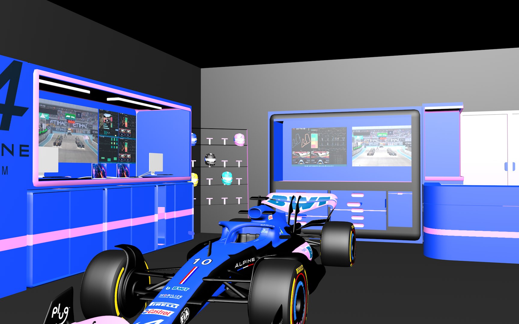 3D Model Garage Formule 1 Alpine - TurboSquid 2156740