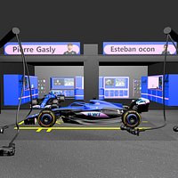 garage  Formule 1 alpine