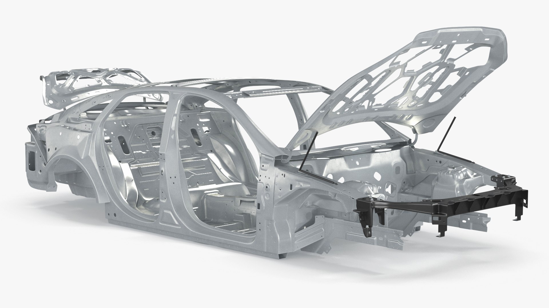 Car Frame Rigged 3D model preview