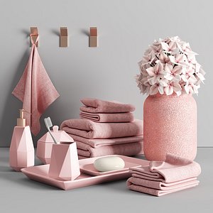 3D model bathroom decorative set