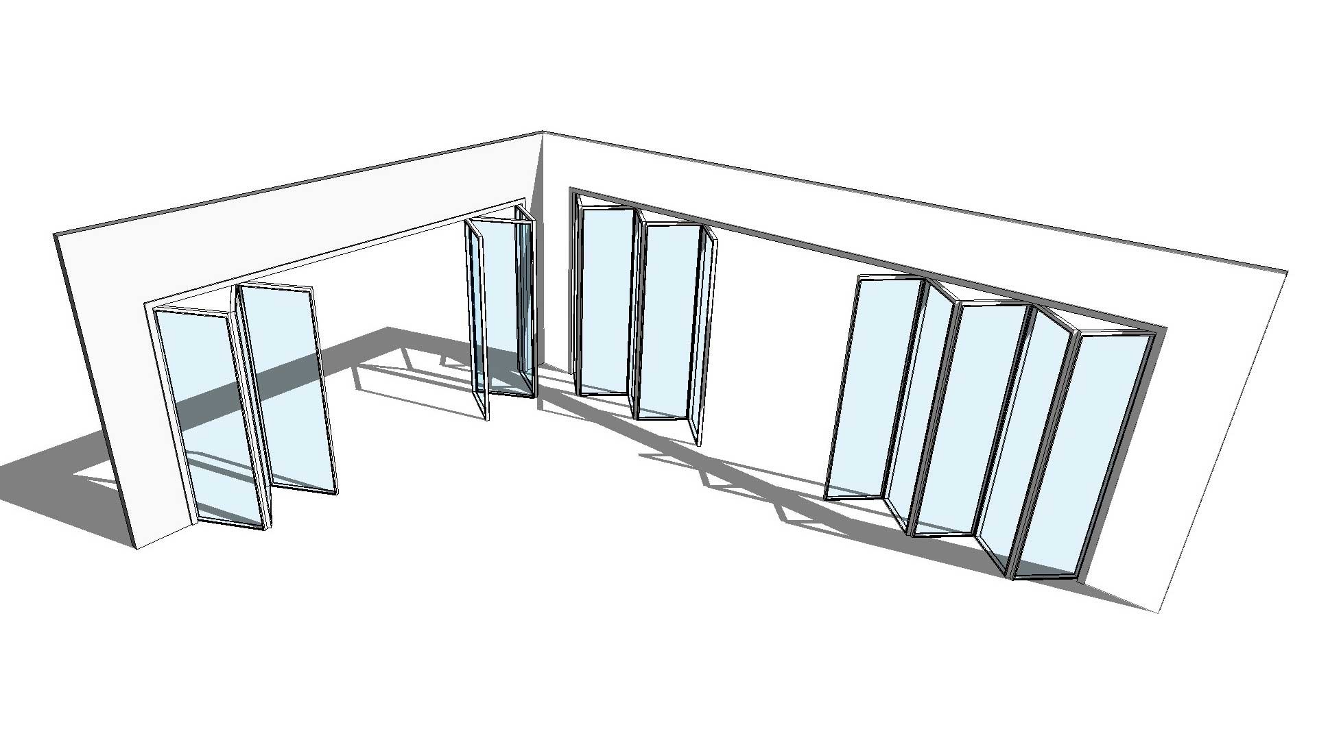 Fully Parametric Double Opening Bi-Fold Doors 3D Model - TurboSquid 2058354