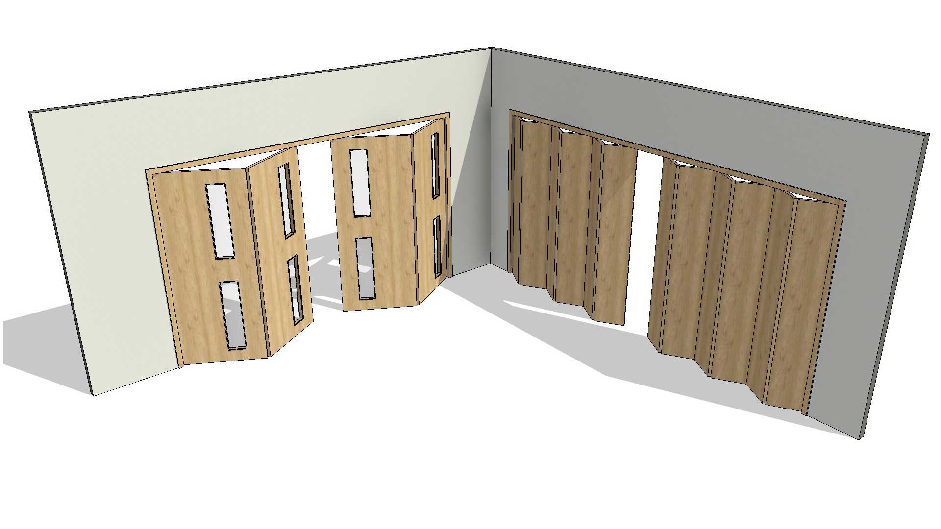Fully Parametric Double Opening Bi-Fold Doors 3D Model - TurboSquid 2058354