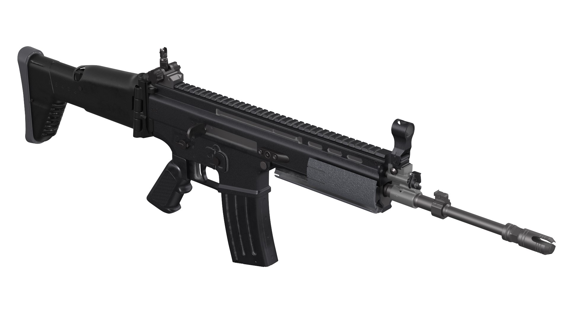 FN SCAR Combat Rifle 3D model preview